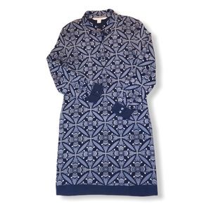 Diane Von Fürstenberg Blue Silk Dress